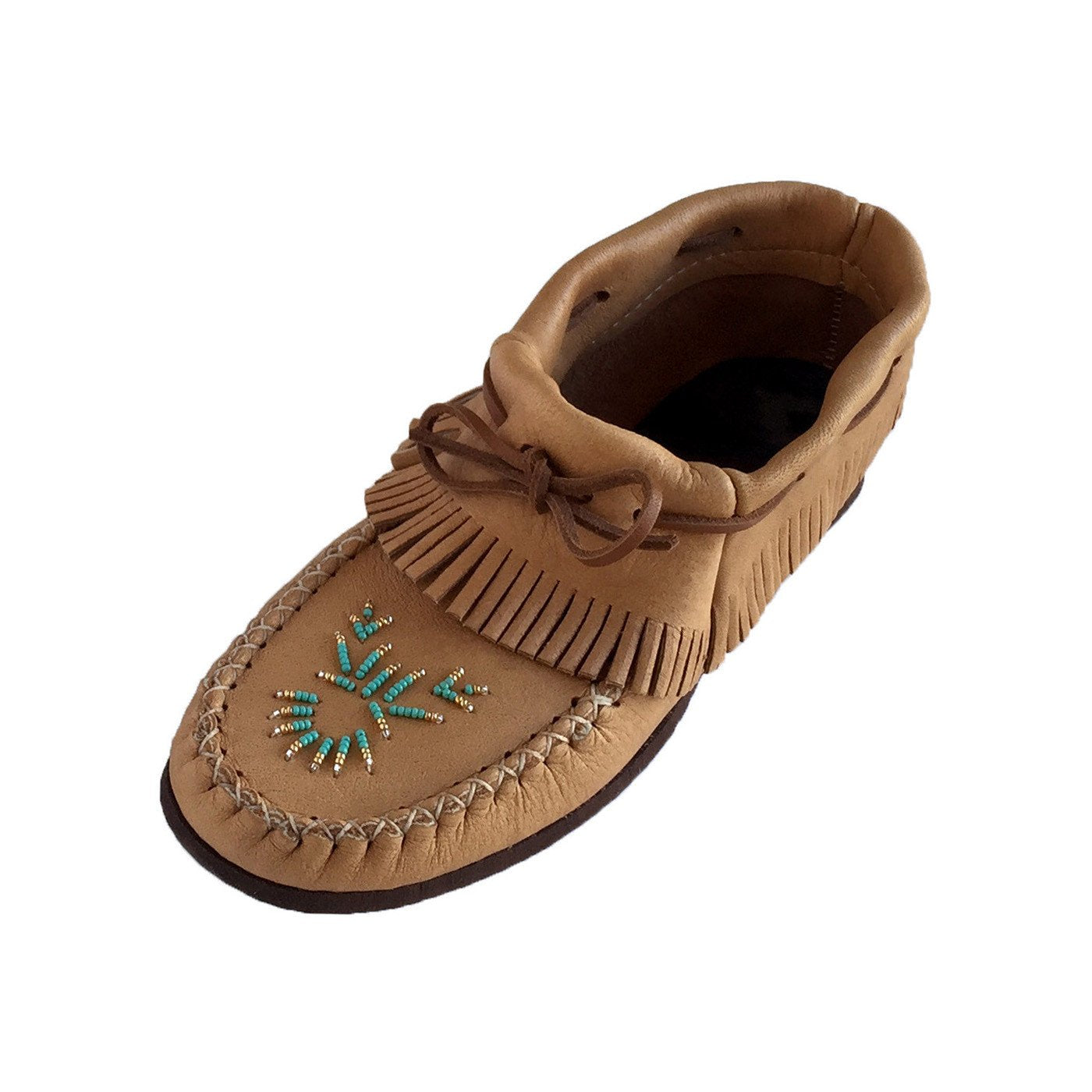 Women's Beaded Fringed Moccasin Shoes